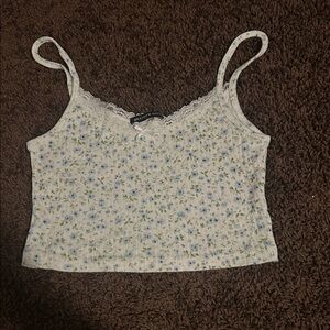 Brandy Melville Floral Camisole with Lace